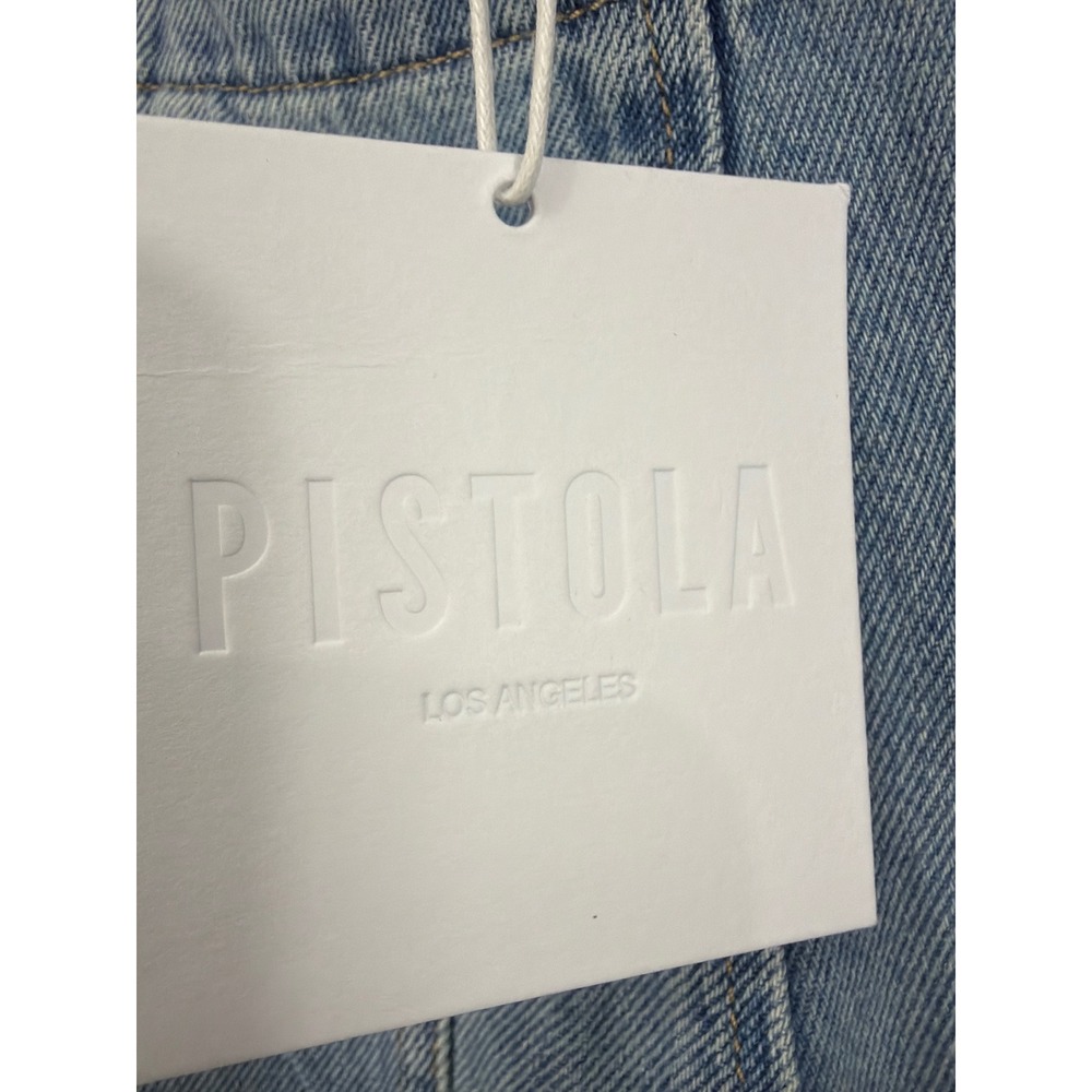 Pistola Lottie Bowed Leg Jeans 27 NWT High Rise Relaxed Light Wash - Picture 15 of 16